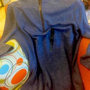 Banana Republic Men’s xlarge half-zip blue sweater, tags on, new.